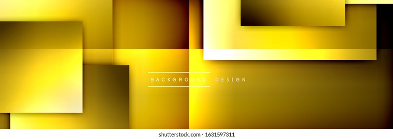 Square shapes composition geometric abstract background. 3D shadow effects and fluid gradients. Modern overlapping forms. Vector Illustration For Wallpaper, Banner, Background, Card, Book