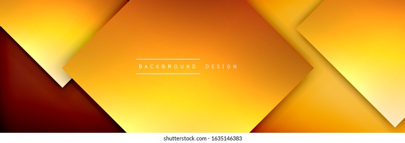 Square shapes composition geometric abstract background. 3D shadow effects and fluid gradients. Modern overlapping forms. Vector Illustration For Wallpaper, Banner, Background, Card, Book