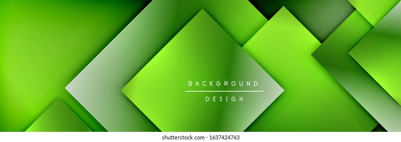 Square shapes composition geometric abstract background. 3D shadow effects and fluid gradients. Modern overlapping forms. Vector Illustration For Wallpaper, Banner, Background, Card, Book