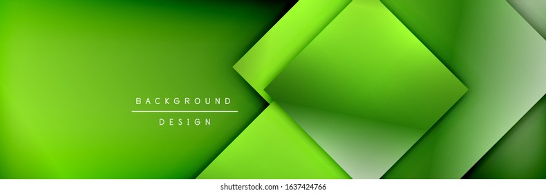Square shapes composition geometric abstract background. 3D shadow effects and fluid gradients. Modern overlapping forms. Vector Illustration For Wallpaper, Banner, Background, Card, Book