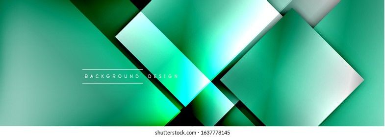 Fundo abstrato geométrico de composição de formas quadradas. efeitos de sombra 3D e gradientes de fluido. Formas modernas sobrepostas. Ilustração De Vetor Para Papel De Parede, Banner, Plano De Fundo, Cartão, Livro