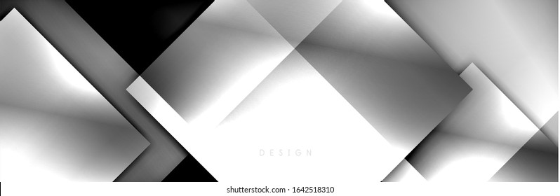 Composición de formas cuadradas fondo abstracto geométrico. efectos de sombra 3D y gradientes de fluido. Formularios superpuestos modernos. Ilustración vectorial para papel de escritorio, pancarta, fondo, tarjeta, libro