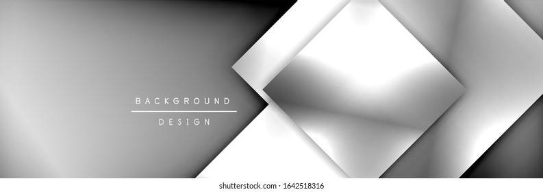 Square shapes composition geometric abstract background. 3D shadow effects and fluid gradients. Modern overlapping forms. Vector Illustration For Wallpaper, Banner, Background, Card, Book