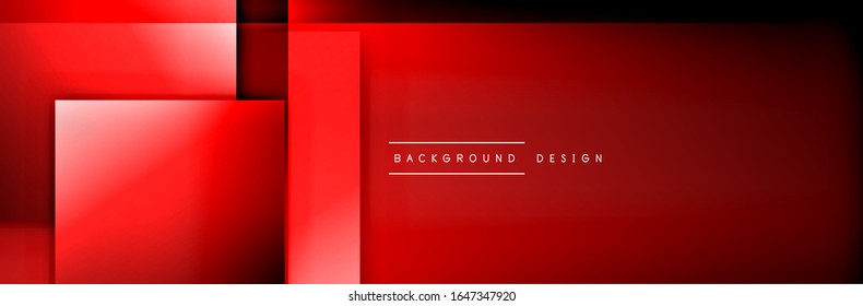 Square shapes composition geometric abstract background. 3D shadow effects and fluid gradients. Modern overlapping forms. Vector Illustration For Wallpaper, Banner, Background, Card, Book