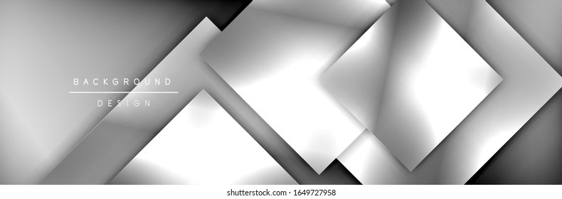 Square shapes composition geometric abstract background. 3D shadow effects and fluid gradients. Modern overlapping forms. Vector Illustration For Wallpaper, Banner, Background, Card, Book
