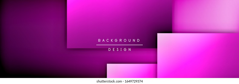 Las formas cuadradas componen el fondo abstracto geométrico. Efectos de sombra 3D y gradientes de fluido. Formularios solapados modernos. Ilustración vectorial para papel tapiz, pancarta, fondo, tarjeta, libro