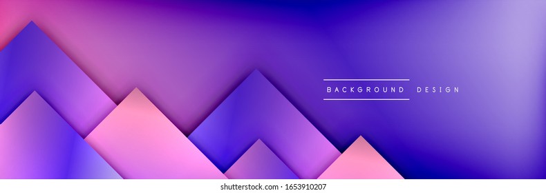 Square shapes composition geometric abstract background. 3D shadow effects and fluid gradients. Modern overlapping forms. Vector Illustration For Wallpaper, Banner, Background, Card, Book