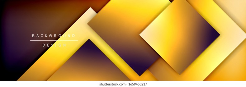 Las formas cuadradas componen el fondo abstracto geométrico. Efectos de sombra 3D y gradientes de fluido. Formularios solapados modernos. Ilustración vectorial para papel tapiz, pancarta, fondo, tarjeta, libro