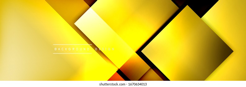 Square shapes composition geometric abstract background. 3D shadow effects and fluid gradients. Modern overlapping forms. Vector Illustration For Wallpaper, Banner, Background, Card, Book