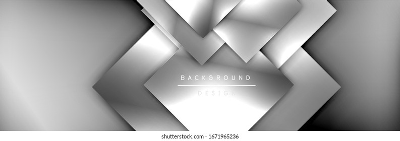 Square shapes composition geometric abstract background. 3D shadow effects and fluid gradients. Modern overlapping forms. Vector Illustration For Wallpaper, Banner, Background, Card, Book