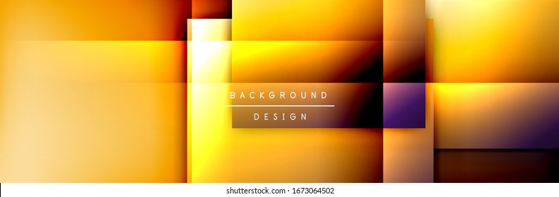Square shapes composition geometric abstract background. 3D shadow effects and fluid gradients. Modern overlapping forms. Vector Illustration For Wallpaper, Banner, Background, Card, Book