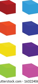 Square shapes in different colors illustration