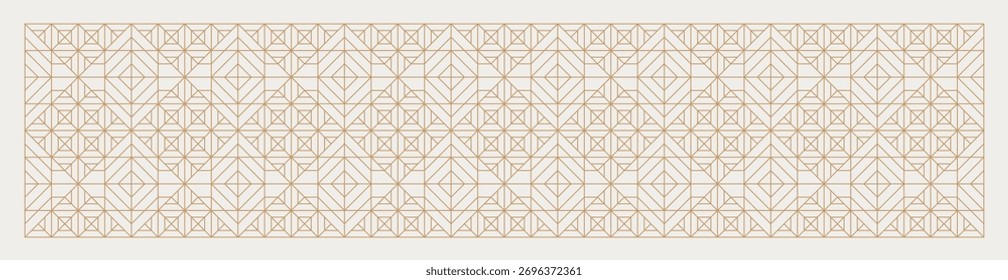 Square shapes line pattern vector background in light brown shades for wall décor, textiles, interior design, banners and more.