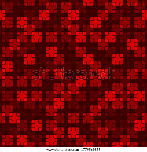 square shapes with rounded corners. vector\
seamless pattern. dark red repetitive background. textile fabric\
swatch. wrapping paper. continuous print. design element for phone\
case, home decor,\
apparel