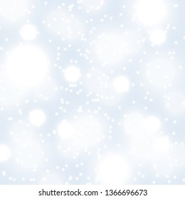 Square shining blurred background with bokeh. Vector illustration in realistic style.