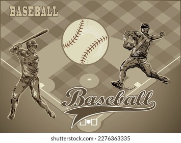 Quadratzoll. Baseball Pitcher und Field.
Baseballpitcher wirft Ball.
