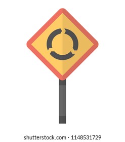 
A square sign roundabout ahead icon
