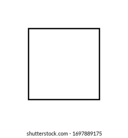 Signo cuadrado. Señal de formas geométricas simples para niños.