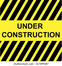 Rectangle Sign Sign Under Construction Stock Vector (Royalty Free ...