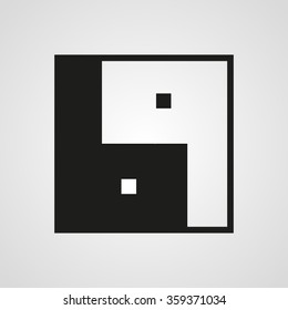 Square sign Yin Yang