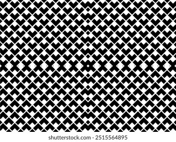 Square Silhouette Motif Pattern, can use for Decoration, Wallpaper, Wrapping Paper, Carpet, Floor, Background, or Graphic Design Element. Vector Illustration