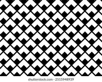 Square Silhouette Motif Pattern, can use for Decoration, Wallpaper, Wrapping Paper, Carpet, Floor, Background, or Graphic Design Element. Vector Illustration