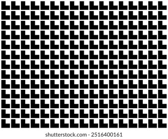 Square Silhouette Motif Pattern, can use for Decoration, Wallpaper, Wrapping Paper, Carpet, Floor, Background, or Graphic Design Element. Vector Illustration