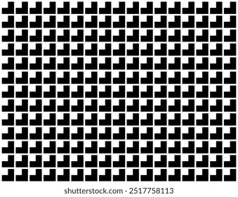 Square Silhouette Motif Pattern, can use for Decoration, Wallpaper, Wrapping Paper, Carpet, Floor, Background, or Graphic Design Element. Vector Illustration