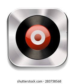 Platzes silbernes Symbol für Musikrekorder