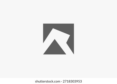 Logotipo cuadrado de la letra R simple