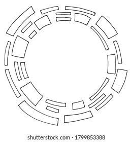 Marco de tamaño cuadrado, dibujado a mano en forma de doodle.