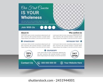 Square size medical social media post design template