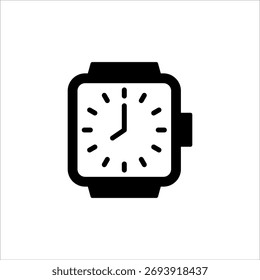 Quadratisches Smartwatch-Digitalzeitgerät mit Füllung.