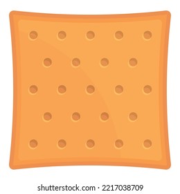 Square snack icon cartoon vector. Sugar chip. Square healthy