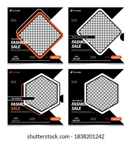 Square social media post template vol 01 for promotional fashion and retail business