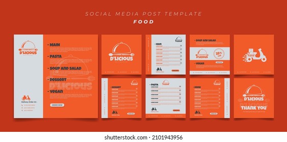Square social media post template in orange color design. Orange color story template design. good template for online advertisement design.