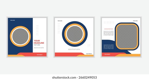 quadratische Social-Media-Post-Vorlage, kreative Business-Social-Media-Banner-Template-Design, Ein Set von Social-Media-Template-Design, Eleganter Verkauf und Rabatt-Promo