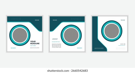 Square social media post template, Creative business social media banner template design, A set of social media template design, Elegant sale and discount promo