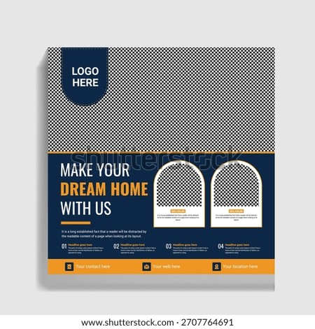 A square social media post template for a real estate