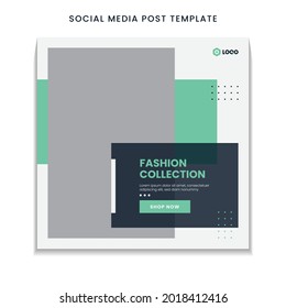 Square social media post or web banner template design concept