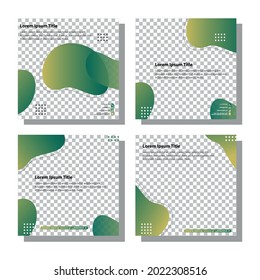 Square social media post web banner template