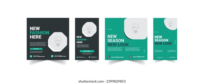 square social media post and web internet ads