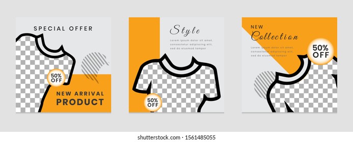 Square social networking template. for marketing on social media. vector illustration elements