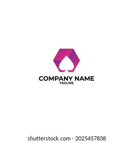 Square and Spade icon. Simple and modern. Can be used for game developer logos.