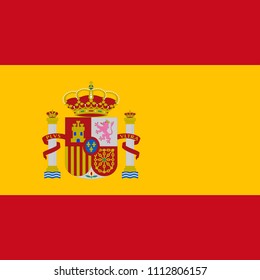 SQUARE SPAIN FLAG