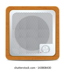 Square speaker icon. Vector illustration