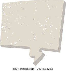 Ilustración vectorial de textura de grunge de burbuja de discurso cuadrado