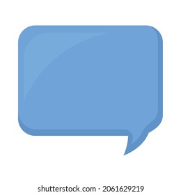 square speech bubble on white background