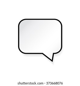 Square Speech Bubble With Rounded Corners. Speech Balloon, Text Frame. Vector Illustration.