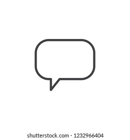 Square speech bubbles outline icon. linear style sign for mobile concept and web design. Chat dialogue simple line vector icon. Conversation symbol, logo illustration. Pixel perfect vector graphics